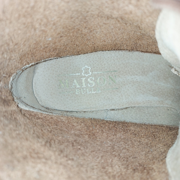 Maison Bulle Women Distressed Gypsy Hippie Mid-Calf Tan Leather Ankle Boots 42 - Picture 9 of 11